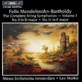 Mendelssohn: Complete String Symphonies Vol 3 / Lev Markiz