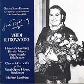 Verdi: Il Trovatore / Sandberg, Bjoerling, Schymberg, Hasslo