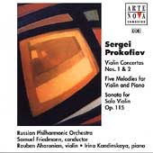 Prokofiev:Violin Concertos No.1/No.2/5 Melodies/Sonata op.115 (1996):Rouben Aharonian(vn)/Samuel Friedmann(cond)/Russian Philharmonic Orchestra/etc