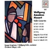 Mozart: Violin Concertos / Edinger, Groehs, Europa Symphony