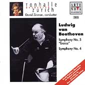 Beethoven: Symphonies no 3 & 4 / Zinman, Tonhalle Orchester