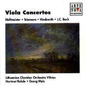 Viola Concertos -Hoffmeister/Telemann/Hindemith/J.C.Bach (1998):Hartmut Rohde(va)/Georg Mais(cond)/Lithuanian Chamber Orchestra