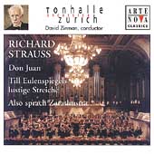 R.Strauss:Don Juan Op.20/Also Sprach Zarathustra Op.30/Till Eulenspiegels Lustige Streiche Op.28 (2001):David Zinman(cond)/Zurich Tonhalle Orchestra