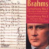 Brahms: Symphony no 1 & 3 / Abendroth, Krauss, et al