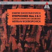 Shostakovich: Symphonies 2 & 3 / Rostropovich, London SO