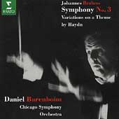 Brahms: Symphony no 3, etc / Barenboim, Chicago SO