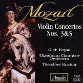 Mozart: Violin Concertos no 3 & 5 / Krysa, Kuchar, et al