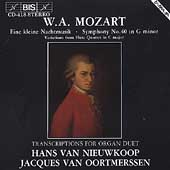 Mozart: Symphony no 40, etc Transcr for Organ / van Niewkoop
