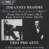 Brahms: Complete Piano Trios Vol 1 / Trio Pro Arte
