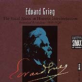 Grieg: Songs / Nina Grieg, Barrientos, Slezak, Elwes, Hempel