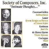 Society of Composers, Inc. - Intimate Thoughts