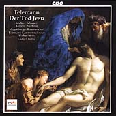 Telemann: Der Tod Jesu / Jan Kobow(T), Klaus Mertens(Bs), Ludger Remy(cond), Telemann Chamber Orchestra, Michaelstein, etc