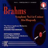 Brahms: Symphony no 1, Alto Rhapsody / Van Beinum, Krauss