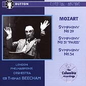 Mozart: Symphonies no 29, 31 and 34 / Beecham, London PO