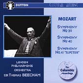 Mozart: Symphonies no 39, 40 and 41 / Beecham, London PO
