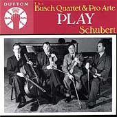 Schubert: Trout Quintet, etc /Busch Quartet, Pro Arte, et al