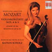Mozart: Violin Concert no 4 & 5, etc / Scholz, Berlin CO