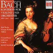Bach: Konzerte fuer violine / Suske, Krohner, Masur
