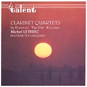 Clarinet Quartets by Hummel, Van Hal, Kreutzer / Lethiec