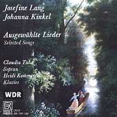 Lang, Kinkel: Lieder / Claudia Taha, Heidi Kommerell