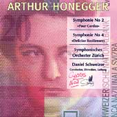 Honegger: Symphonies no 2 & 4 / Schweizer, Zuerich SO