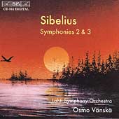 Sibelius: Symphonies no 2 & 3 / Vaenskae, Lahti SO