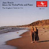 Beach: Music for Violin/Viola & Piano / Klugherz-Timmons Duo
