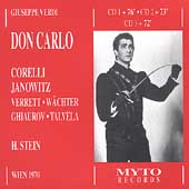 Verdi: Don Carlo / Stein, Corelli, Janowitz, Verrett, et al