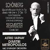 Schoenberg: Quartet no 2;  Siegmeister / Varnay, Mitropoulos