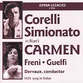 Bizet: Carmen / Dervaux, Corelli, Simionato, Freni, Guelfi