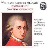 Mozart: Symphony No 25; Bassoon Concerto; Divertimento, K137