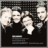 Brahms: String Quartet No.1, Piano Quintet Op.34 / Arcanto Quartet, Silke Avenhaus(p)