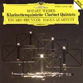 Mozart: Clarinet Quintet; Weber: Clarinet Quintet / Eduard Brunner(cl), Hagen Quartet