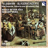 Telemann: Concertos for Wind Instruments -Concerto for Transverse Flute, Strings and Basso Continuo, Trumpet Concerto, etc / Reinhard Goebel(cond), Musica Antiqua Koln, etc