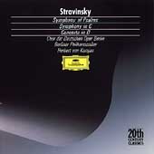Stravinsky: Symphony of Psalms, Symphony in C, Concerto in D / Herbert von Karajan(cond), Berlin Philharmonic Orchestra, Chorus of the Deutsche Oper, Berlin 