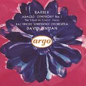 Barber: Adagio, Symphony no 1, etc / Zinman, Baltimore SO