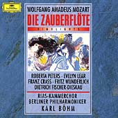 Mozart: Die Zauberflote  / Karl Bohm(cond), Berlin Philharmonic Orchestra, RIAS Chamber Choir, Robert Peters(S), Fritz Wunderlich(T), etc