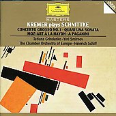 Kremer Plays Schnittke; Concerto Grosso No.1, Moz-Art a la Haydb, etc / Gidon Kremern(vn), Heinrich Schiff(cond), Chamber Orchestra of Europe