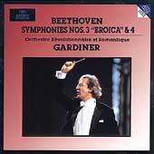 Beethoven: Symphonies no 3 & 4 / Gardiner, ORR