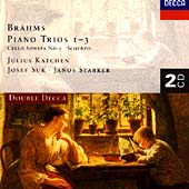 Brahms: Piano Trios Nos. 1 - 3, Cello Sonata No.2 / Julius Katchen, Janos Starker, Josef Suk