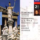 Schubert: Symphonies nos 4, 5, 8 & 9, etc / Krips, et al