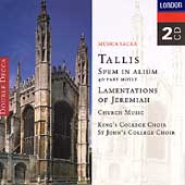 Tallis: Spem in Alium, Lamentations / King's College Choir