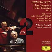 桼ǥ˥塼/Beethoven The Complete Violin Sonatas Vol.1 -Op.12, Op.23, Op.24, Variations Wo0.40, Rondo Wo0.41 / Yehudi Menuhin(vn), Wilhelm Kempff(p)[4594332]