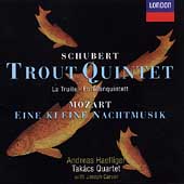 Schubert: Trout Quintet;  Mozart / Takacs Quartet, Haefliger