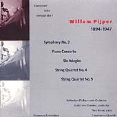 Pijper: Symphony no 2, Piano Concerto, etc / Bruins, et al