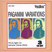 Paganini Variations- Works by Paganini, Liszt, Schumann, etc Paganini Variations- Works by Paganini, Liszt, Schumann, etc