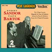 Gyorgy Sandor plays Bartok: Piano Concerti, Rhapsody