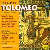 Handel: Tolomeo / Clark, Lane, Harris, Matthews, Hart, et al Handel: Tolomeo / Clark, Lane, Harris, Matthews, Hart, et al