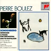 Schoenberg: Serenade, 5 Pieces, Ode / Pierre Boulez