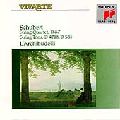 Schubert: String Quartet D 87, Trios / L'Archibudelli
